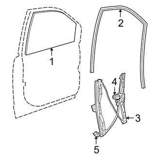 Dodge OE - Front Door - Glass & Hardware (Crew / R/T / SE / SXT)