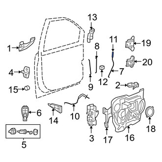 Dodge OE - Front Door Lock Knob