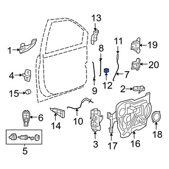 Dodge OE - Front Door Lock Knob Bezel