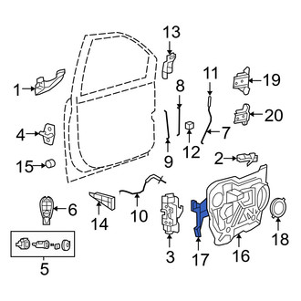 Dodge OE - Left Door Latch Reinforcement