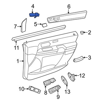 Dodge OE - Front Right Inner Interior Door Handle Trim