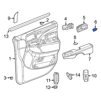 Dodge OE - Right Interior Door Handle Bezel Cap