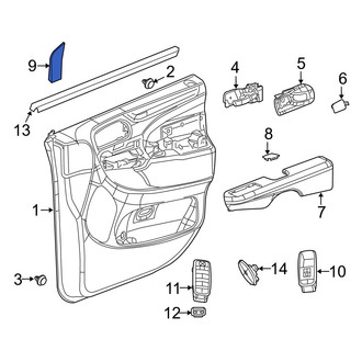 Dodge OE - Front Left Door Mirror Trim Ring