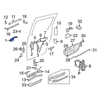 Dodge OE - Outer Sliding Door Handle