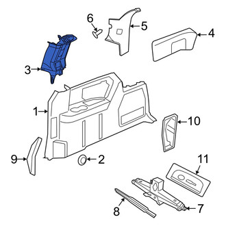 Dodge OE - Left Body C-Pillar Trim Panel