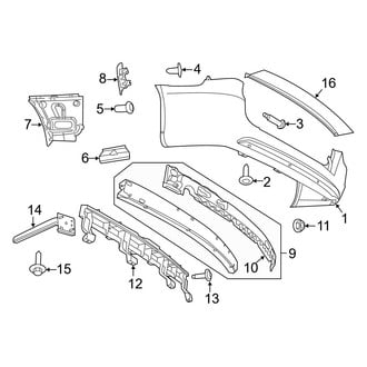 Dodge OE - Rear Bumper - Bumper & Components (Crew / R/T / SE / SXT)