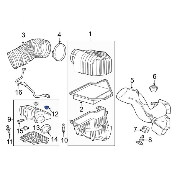 Dodge OE 68149765AA Engine Air Intake Resonator Grommet