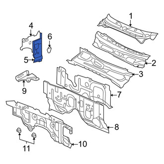 Dodge OE - Right Cowl Side Panel