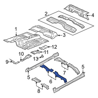 Dodge OE - Front Left Floor Pan Crossmember