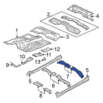 Dodge OE - Rear Left Floor Pan Crossmember