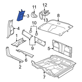 Dodge OE - Left Upper Body C-Pillar Trim Panel