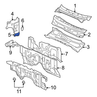 Dodge OE - Left Cowl Side Panel