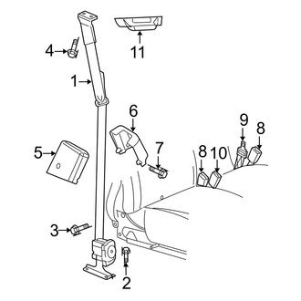Dodge OE - Restraint Systems - Front Seat Belts (Club Cab)
