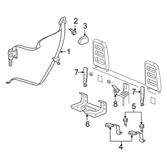 Dodge OE - Restraint Systems - Rear Seat Belts (Club Cab)