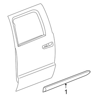 Dodge OE - Rear Door - Exterior Trim (SLT Quad Cab)