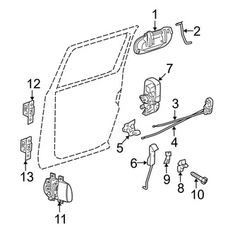 Dodge OE - Rear Door - Lock & Hardware (Quad Cab)