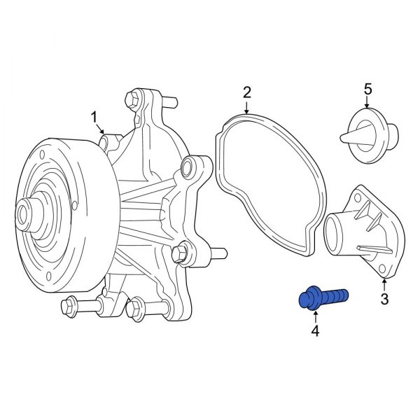 Dodge OE 6505502AA Engine Coolant Thermostat Housing Bolt