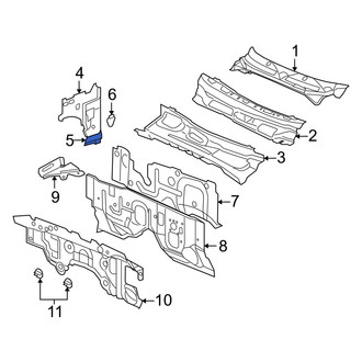 Dodge OE - Left Cowl Side Panel