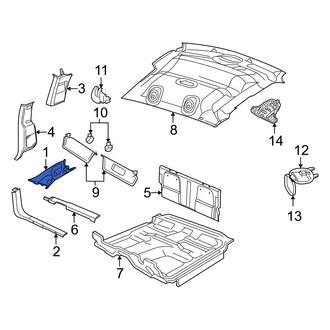 Dodge OE - Left Body A-Pillar Trim Panel