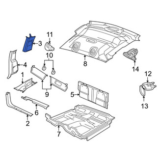 Dodge OE - Left Lower Body C-Pillar Trim Panel