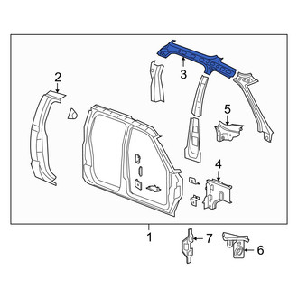 Dodge OE - Right Inner Roof Side Rail