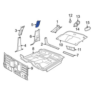 Dodge OE - Left Upper Body C-Pillar Trim Panel