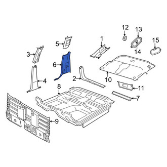 Dodge OE - Left Lower Body C-Pillar Trim Panel