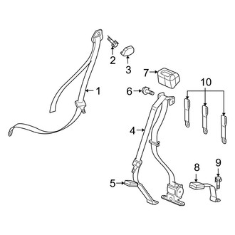Dodge OE - Restraint Systems - Rear Seat Belts (Crew Cab)