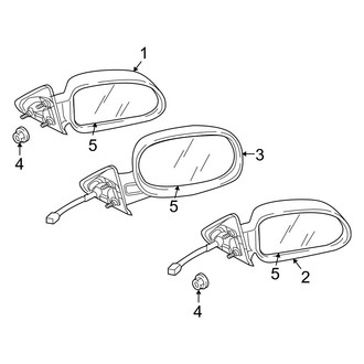 Dodge OE - Front Door - Outside Mirrors