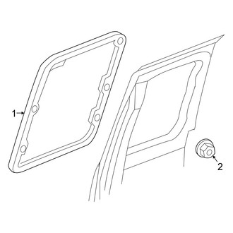Dodge OE - Rear Door - Glass & Hardware (Big Horn / Laramie / ST / TRX4 Extended Cab)