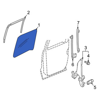 Dodge OE - Rear Right Door Glass