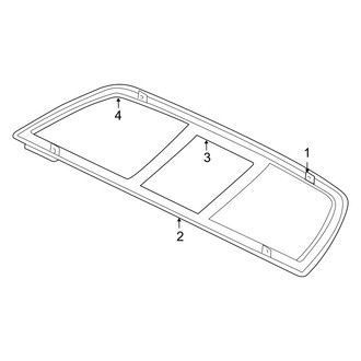 Dodge OE - Back Glass - Glass & Hardware
