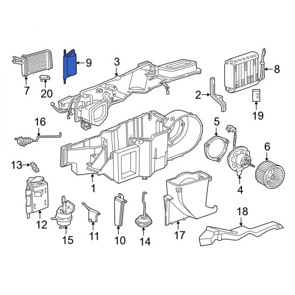 Dodge OE 4734301AB HVAC Blend Door