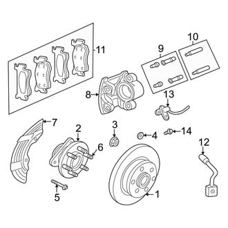 Dodge OE - Front Suspension - Brake Components (SLT / SLT Plus / Sport / Sport Plus / SXT RWD 3.7L)