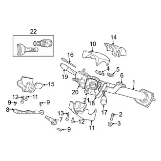 Dodge OE - Steering Column - Shroud, Switches & Levers (4WD)