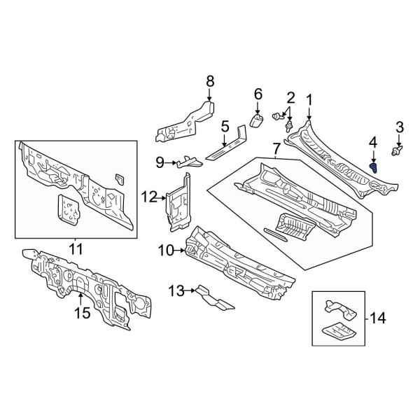 Dodge OE 6503339 Cowl Cover Nut