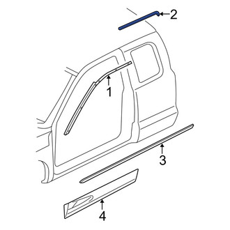 Dodge OE - Left Roof Panel Reveal Molding