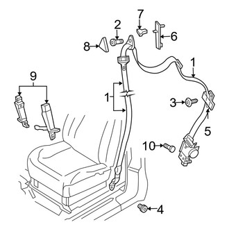 Dodge OE - Restraint Systems - Front Seat Belts (SLT / Sport Quad Cab)