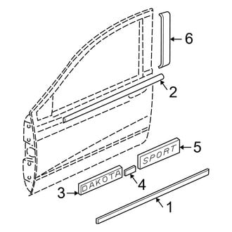 Dodge OE - Front Door - Exterior Trim