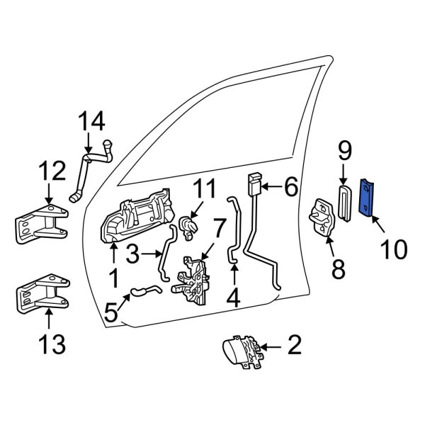 Door Lock Striker Pin Bracket