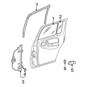 Dodge OE - Rear Door - Glass & Hardware (Quad Cab)