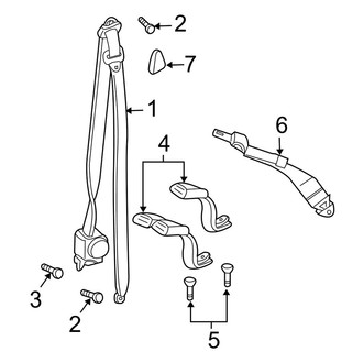 Dodge OE - Restraint Systems - Rear Seat Belts (Extended Cab)