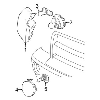 Dodge OE - Front Lamps - Headlamp Components