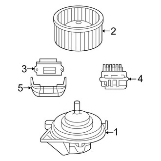 Dodge OE - Air Conditioner & Heater - Blower Motor & Fan (Front)