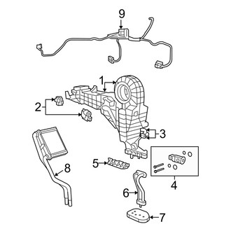Dodge OE - Air Conditioner & Heater - Evaporator & Heater Components (Rear)