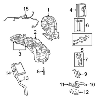 Dodge OE - Air Conditioner & Heater - Evaporator & Heater Components (To 1/08, Rear)
