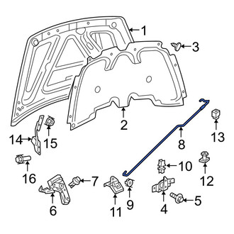 Dodge OE - Front Hood & Trunk Prop Rod