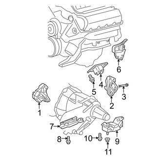 Dodge OE - Engine & Transmission Mounting (4WD 4.7L)
