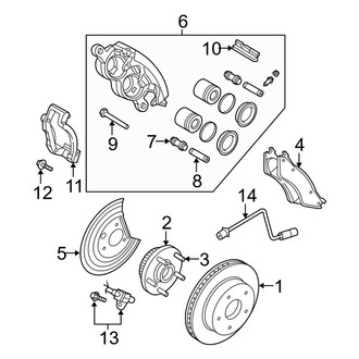 Dodge OE - Front Suspension - Brake Components (RWD)
