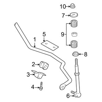 Dodge OE - Front Suspension - Stabilizer Bar & Components (4WD)
